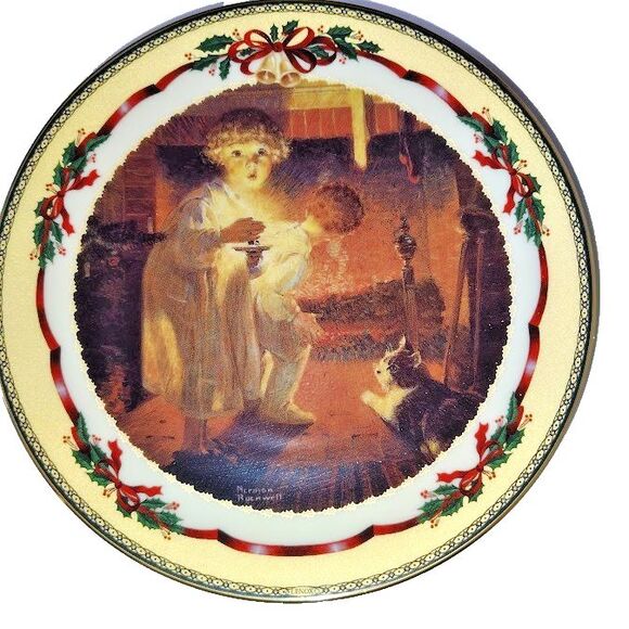 LENOX Norman Rockwell Christmas Memories Collector Plates 1997 1998 Bradford Vtg - Picture 2 of 10
